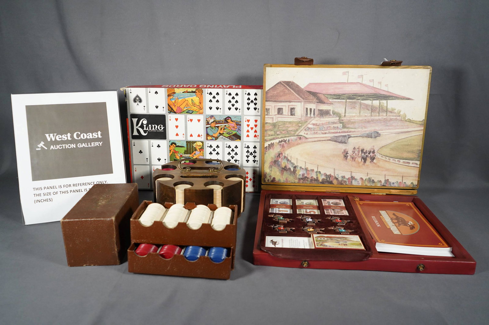 Lots of board games: Lots of board games and poker chips.