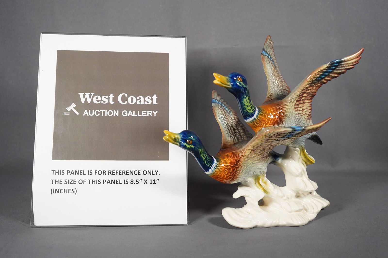 Hummel duck figures: A vintage Goebel Hummel, Germany, serial numbered 3824627-37 duck figure.W: 10"