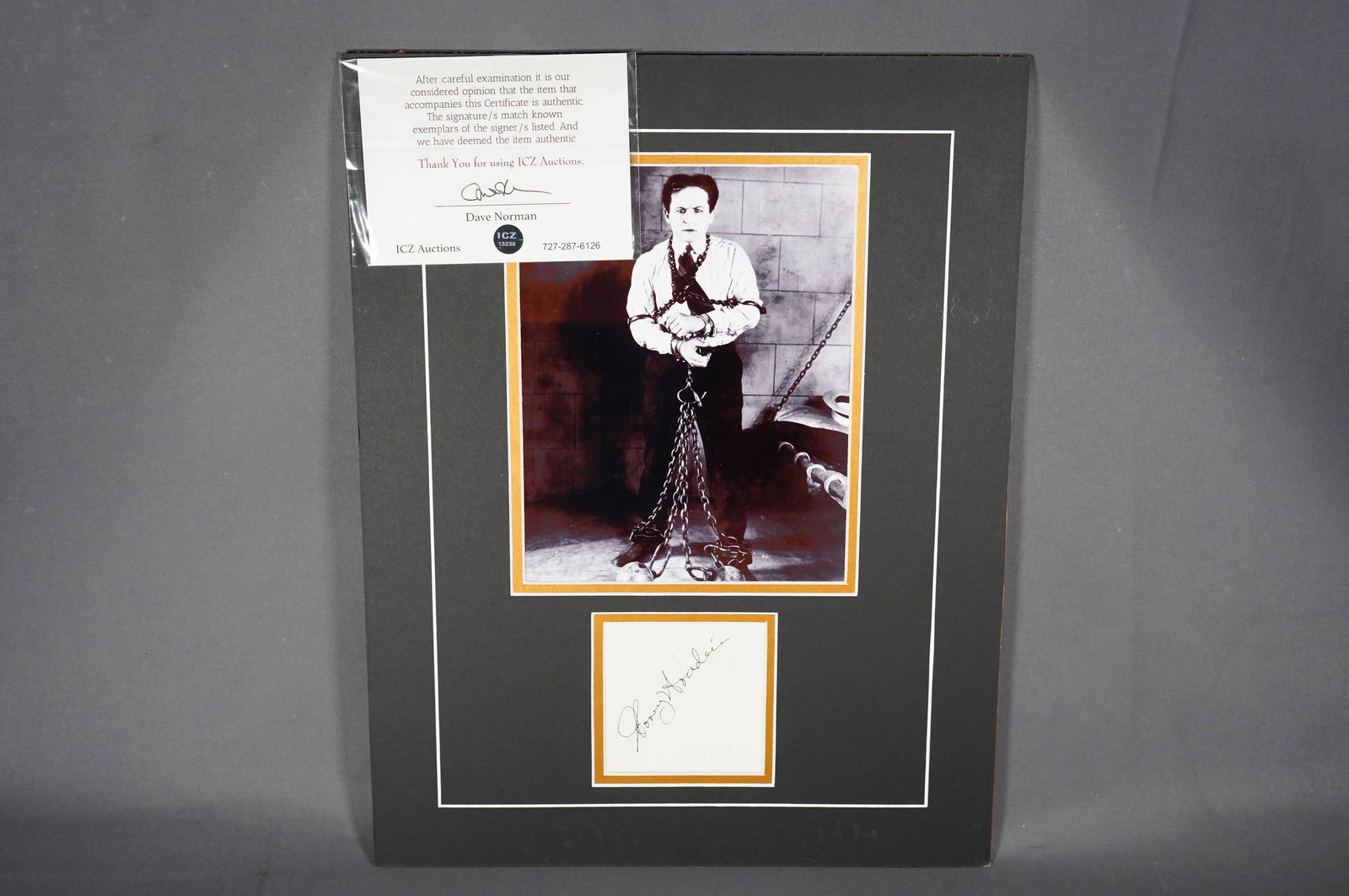 Harry Houdini autographed (1 of 6)