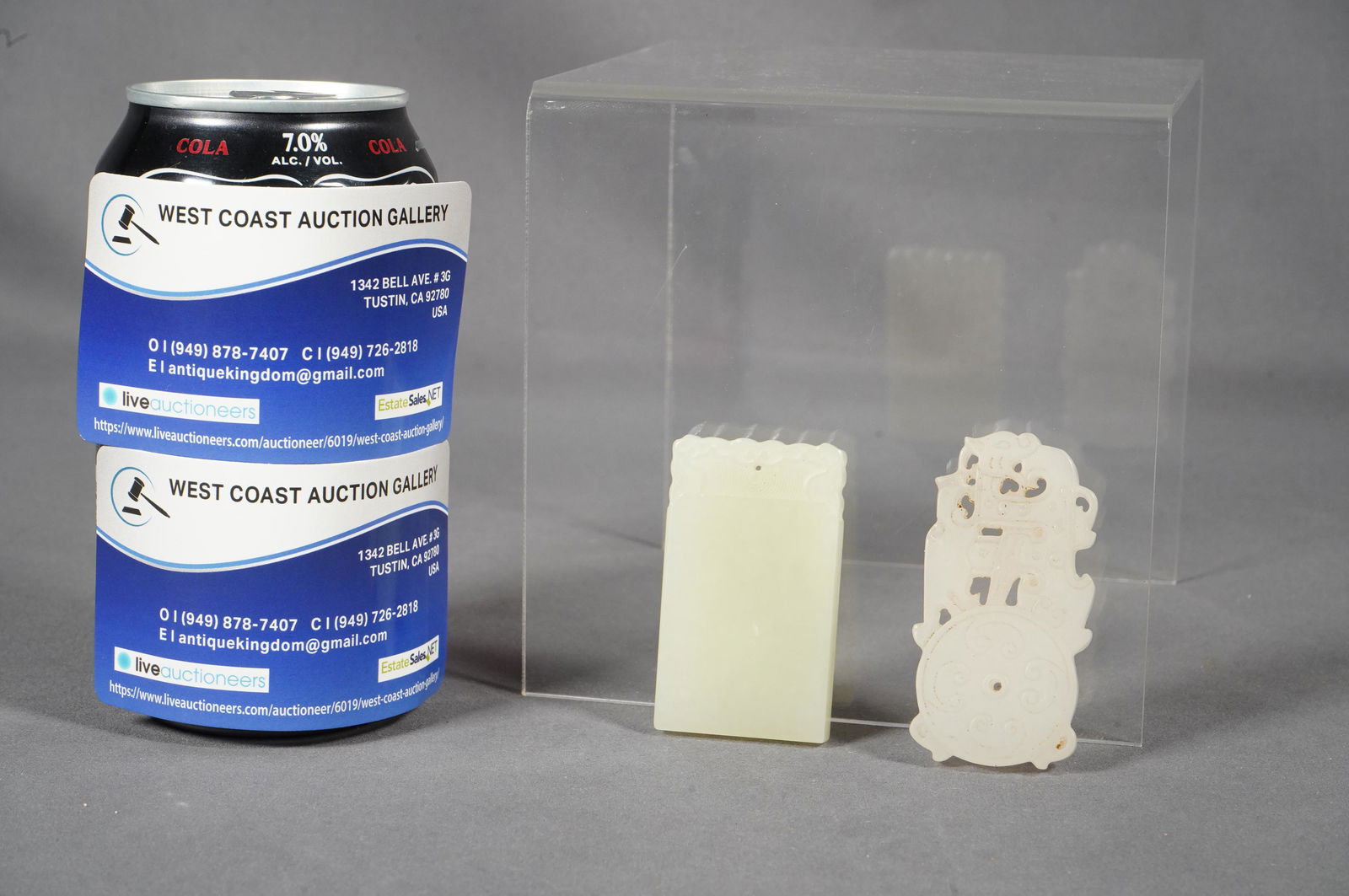 2 pcs Chinese jade plaque (1 of 6)