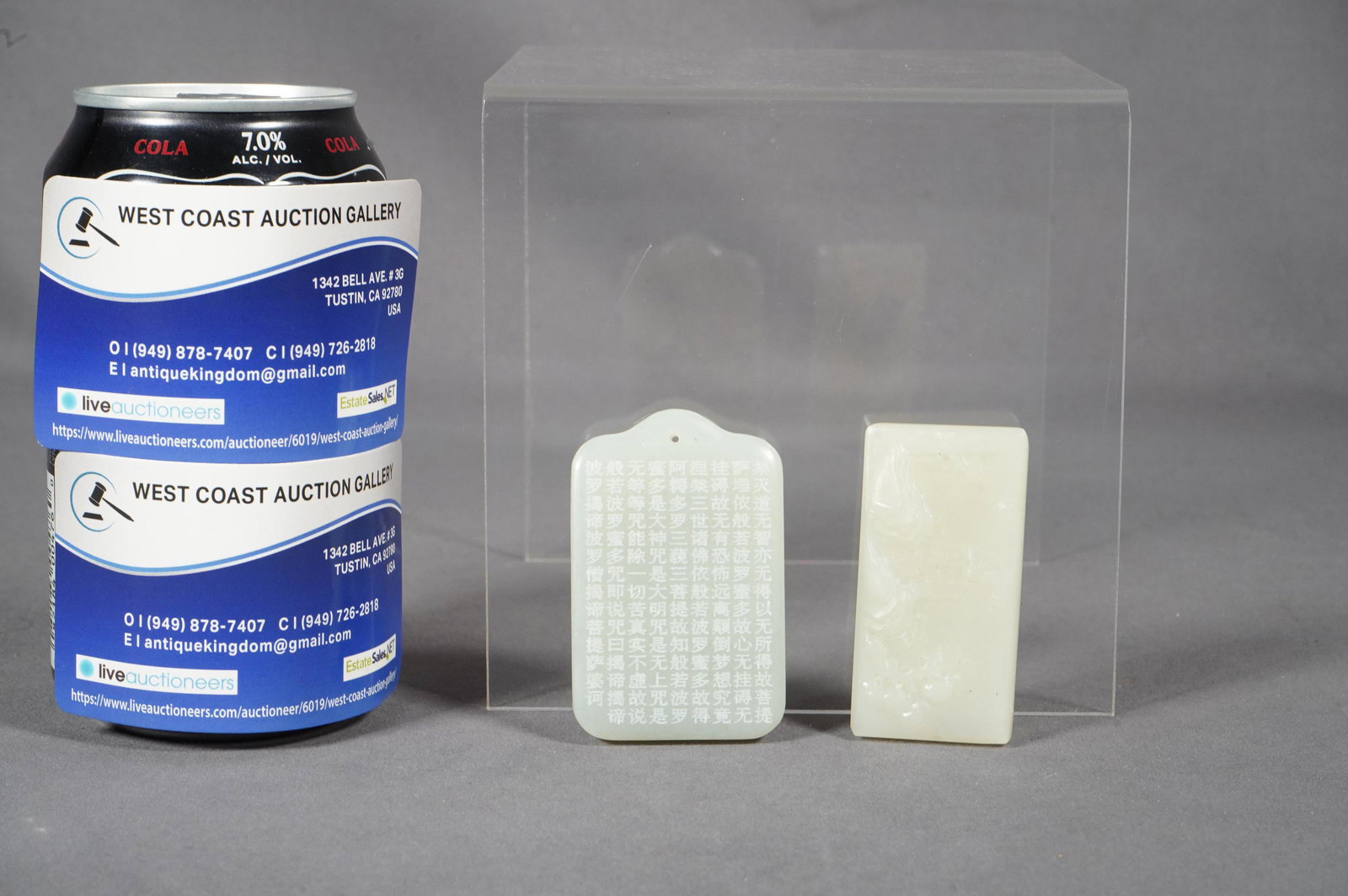 2 pcs Chinese jade plaque (1 of 6)