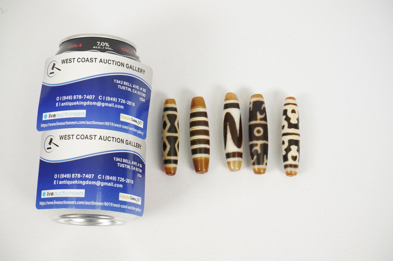 5 pcs Tibetan Dzi bead (1 of 6)