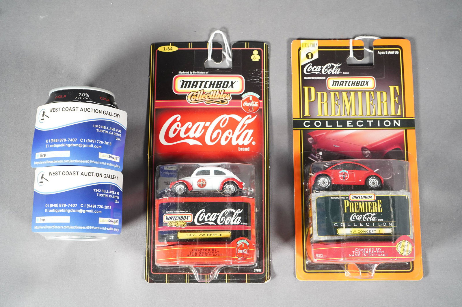 2 pcs Coca Cola toy: 2 pieces limited edition Matchbox Coca Cola decorated beetle car toys.