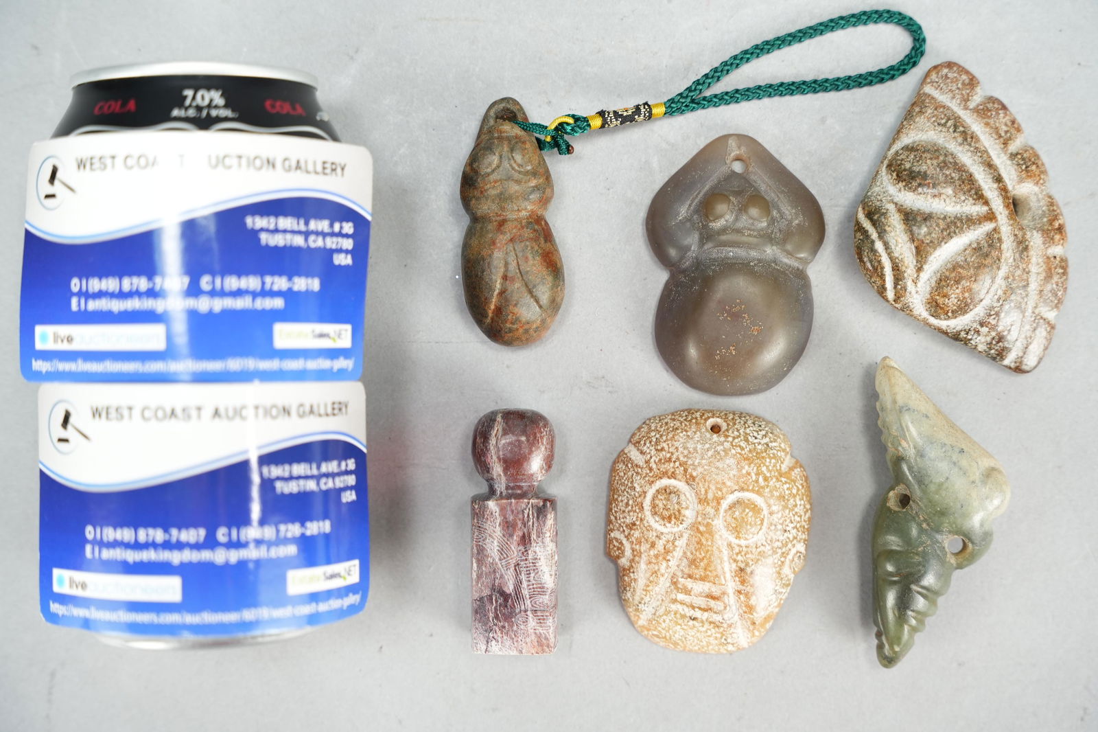 6 pcs Chinese stone ornament (1 of 7)