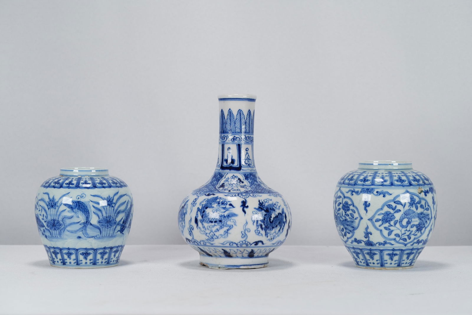 3 pcs Chinese b/w items (1 of 10)