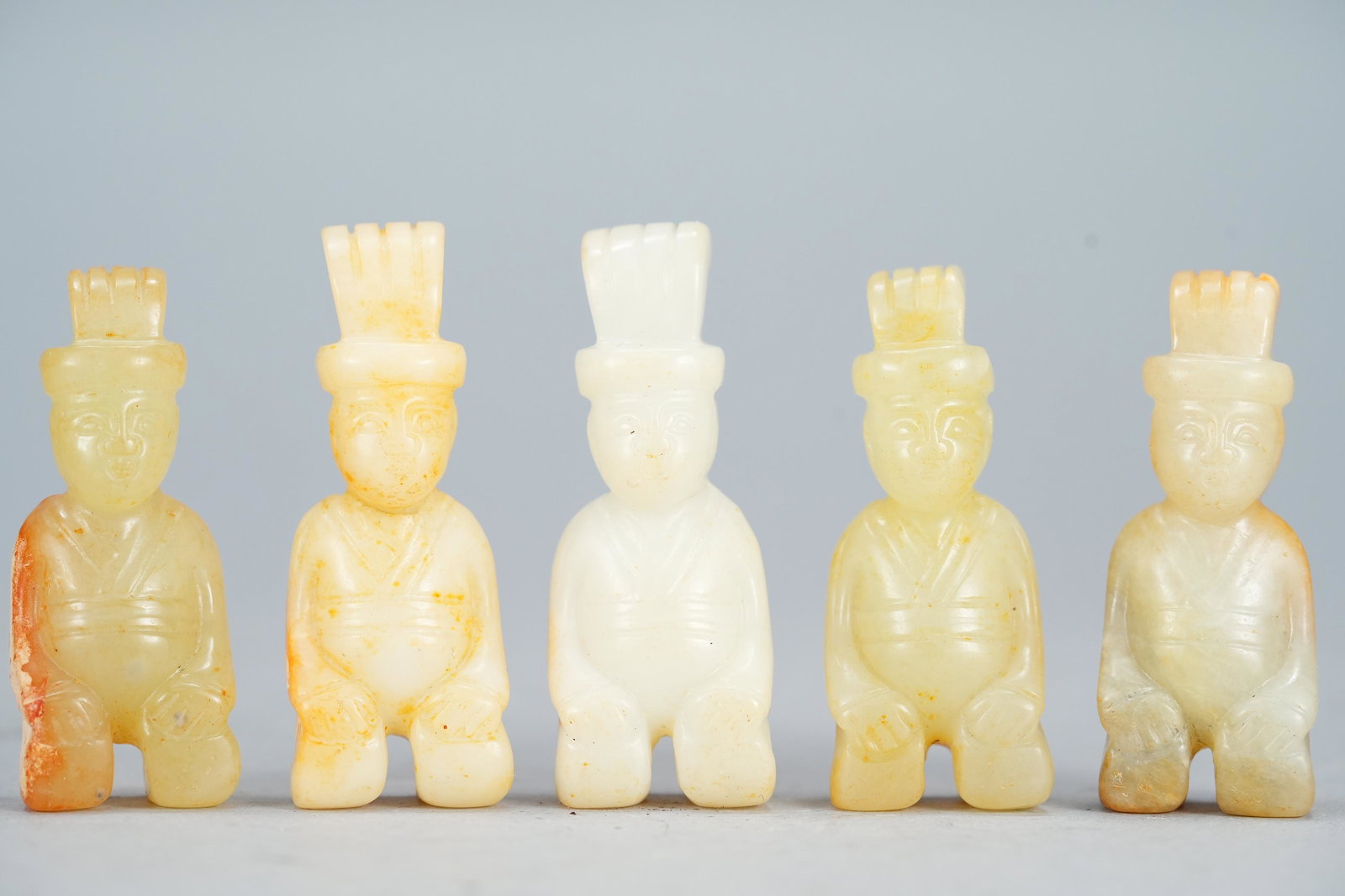 5 pcs Chinese jade figure (1 of 6)