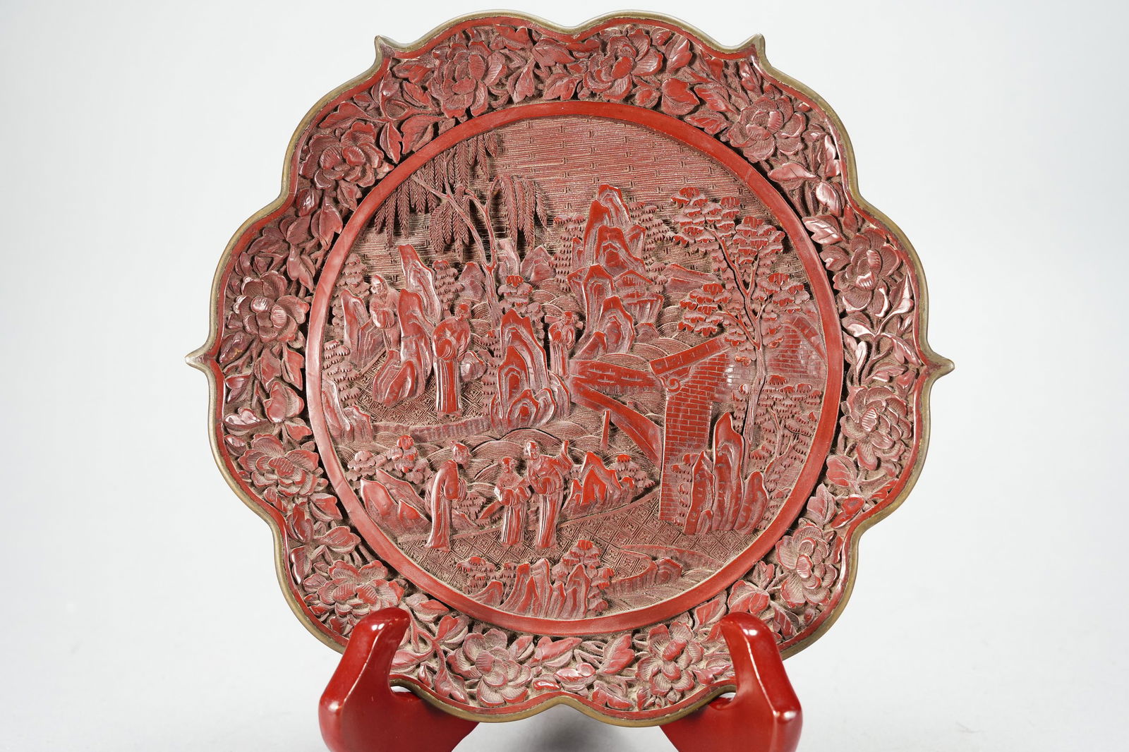 Chinese cinnabar plate (1 of 6)
