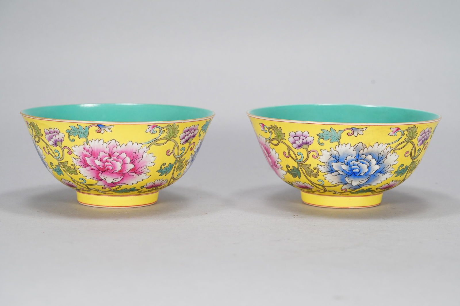 2 pcs Chinese yellow bowl (1 of 8)