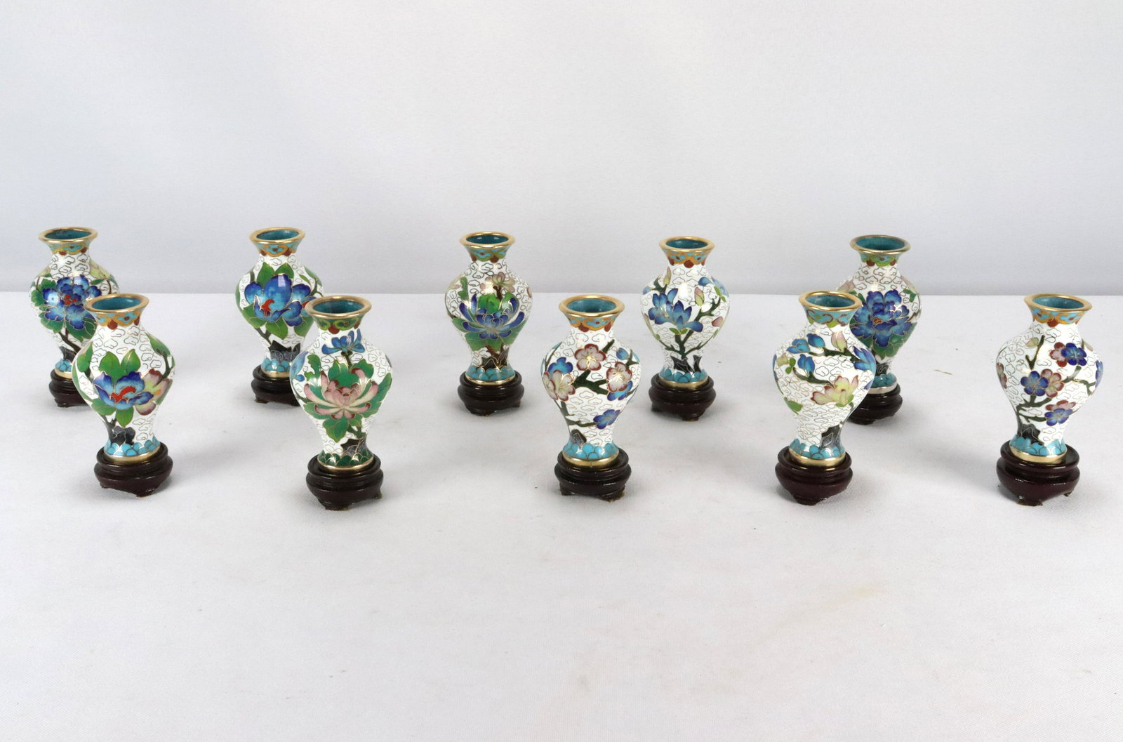 10 pcs Chinese cloisonne (1 of 7)