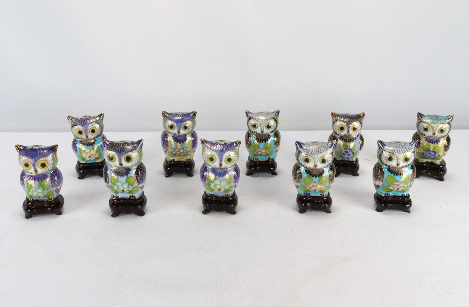 10 pcs Chinese cloisonne (1 of 6)