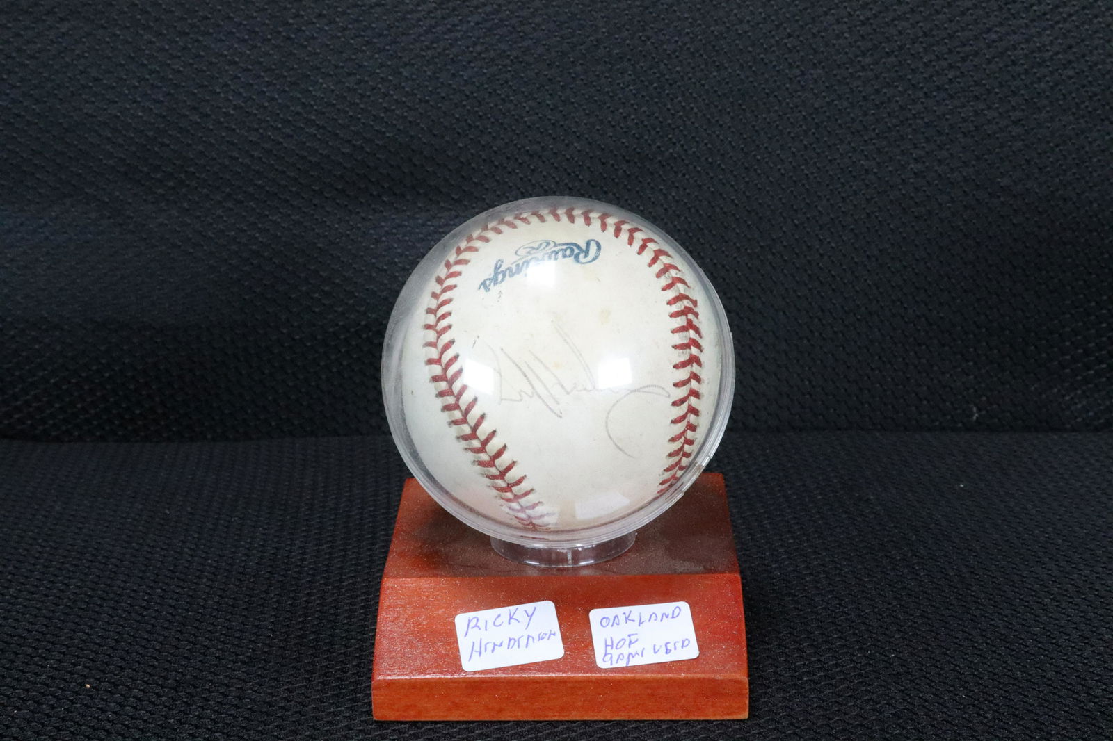 Ricky Henderson signed baseball (1 of 6)