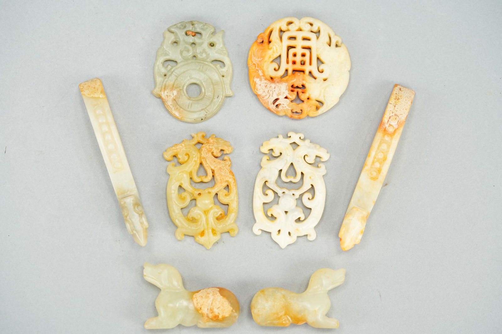 7 pcs Chinese jade items (1 of 8)