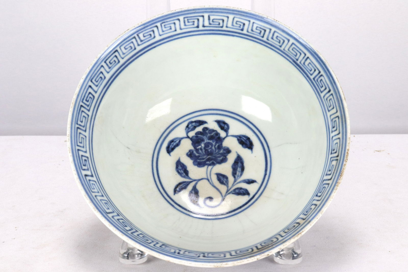 Chinese large b/w bowl (1 of 6)