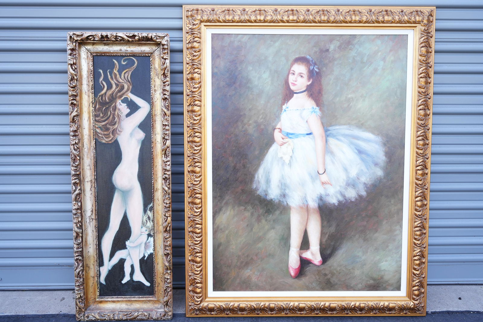 2 pcs Western large painting (1 of 8)