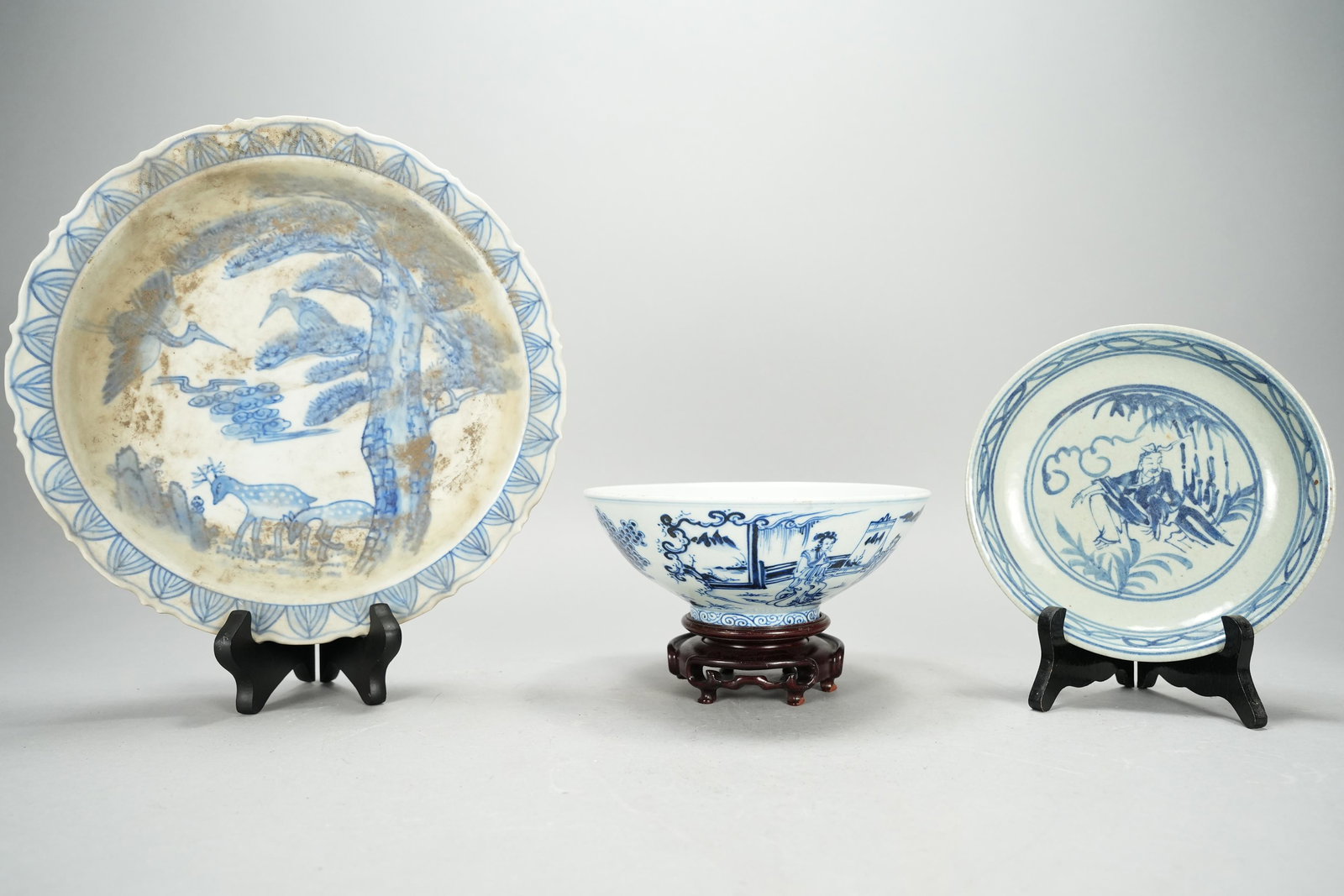 3 pcs Chinese b/w items (1 of 8)