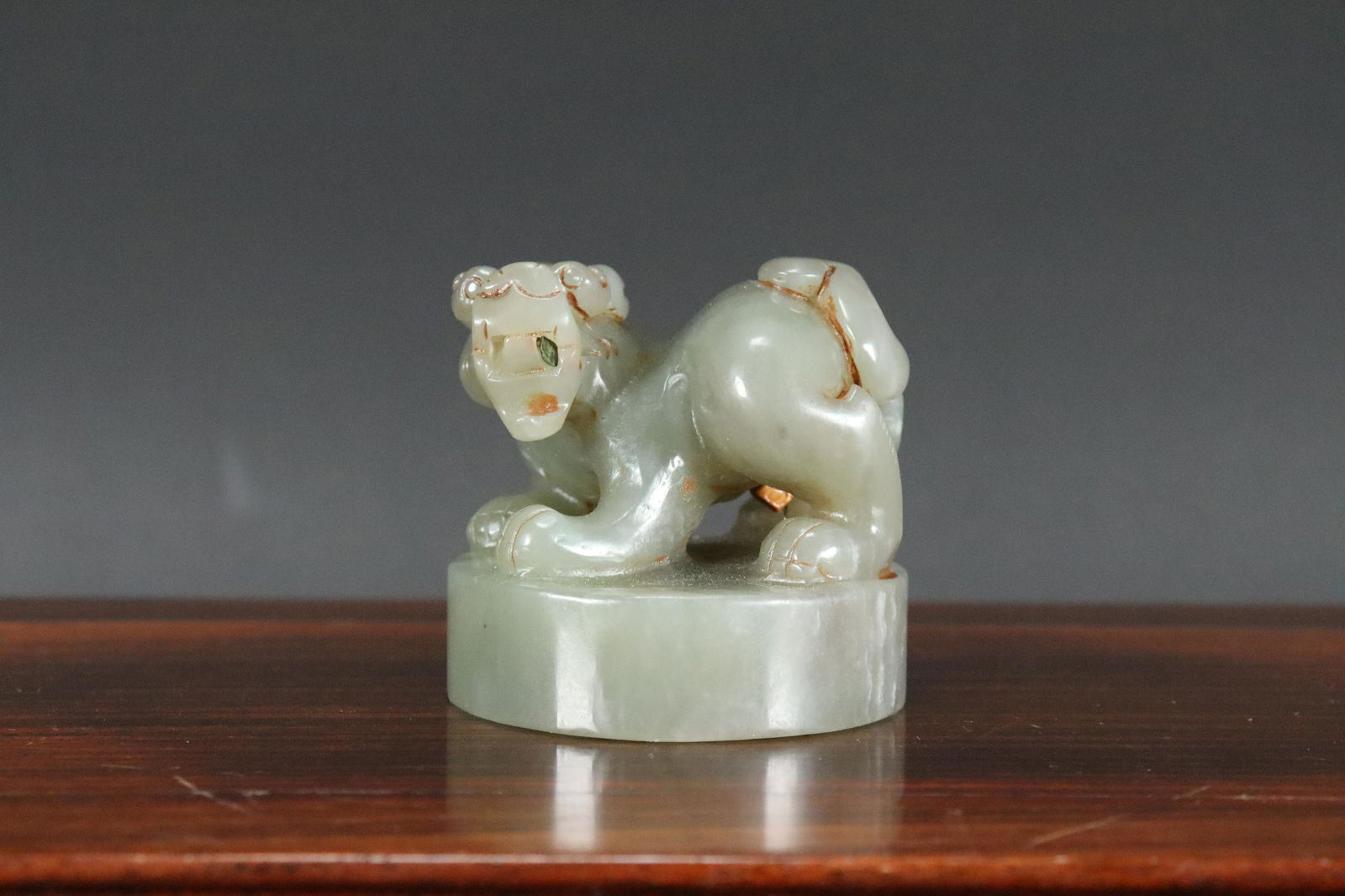 Chinese celadon jade seal (1 of 6)