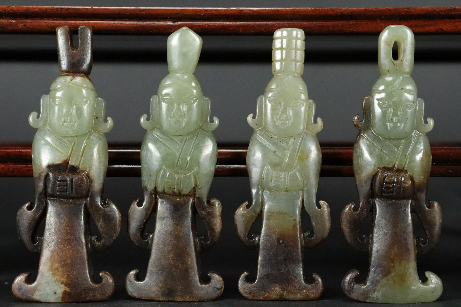 4 pcs Chinese jade ornament (1 of 6)