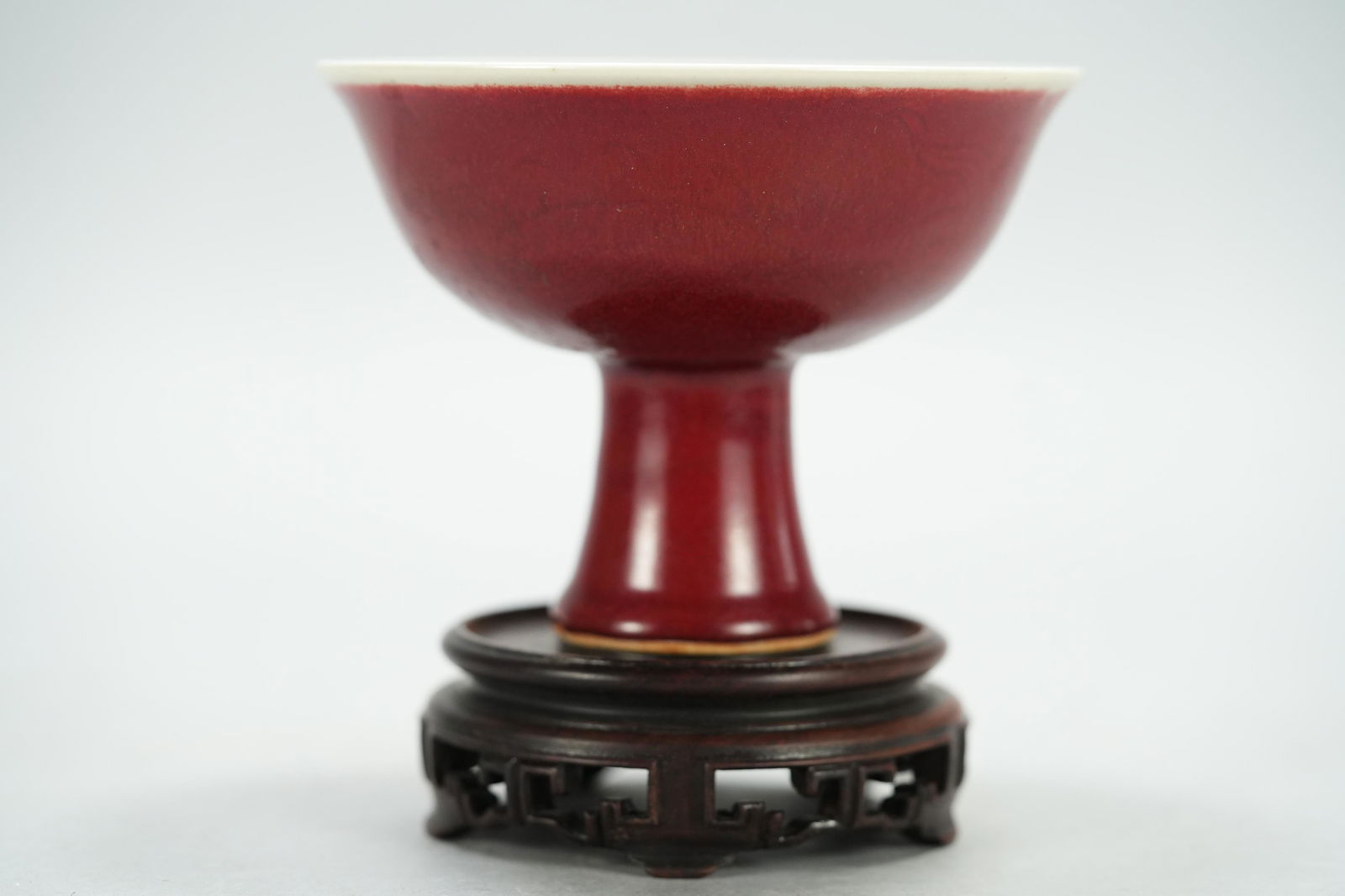 Chinese fine red stem cup (1 of 8)