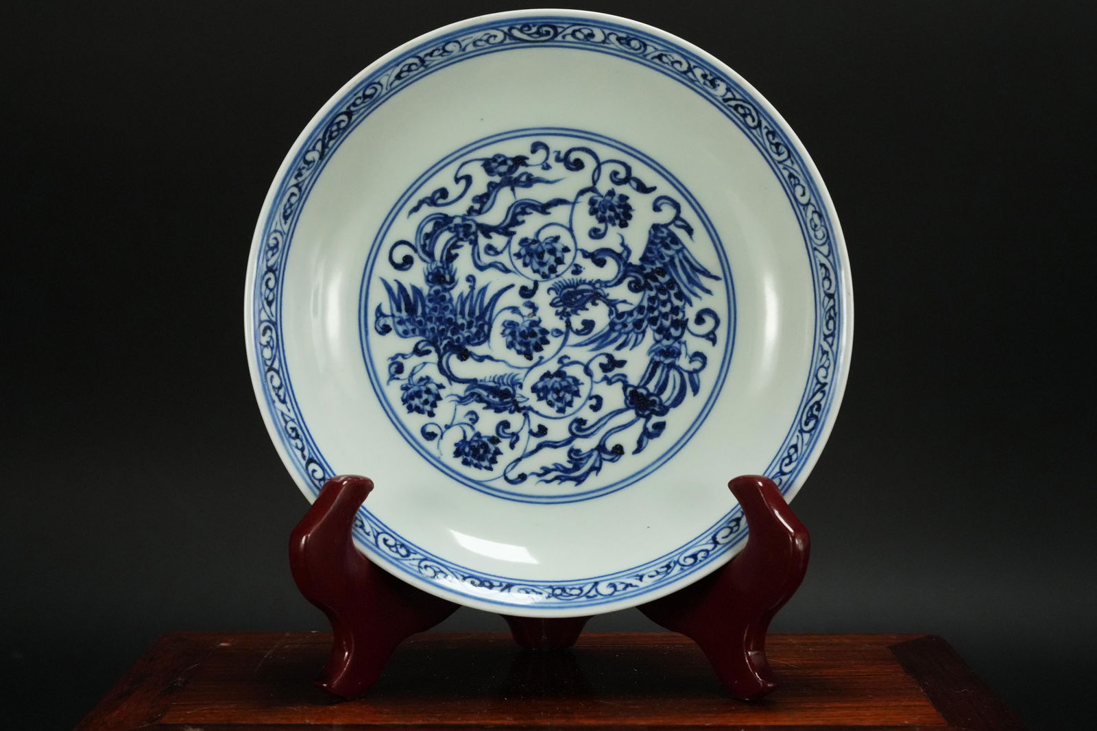 Chinese fine b/w plate (1 of 7)