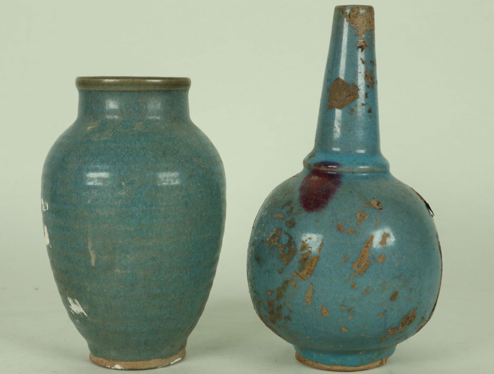 2 pcs Chinese purple vase (1 of 7)