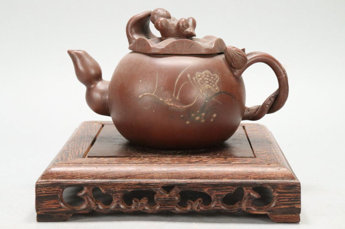 Chinese unusual clay teapot (1 of 6)