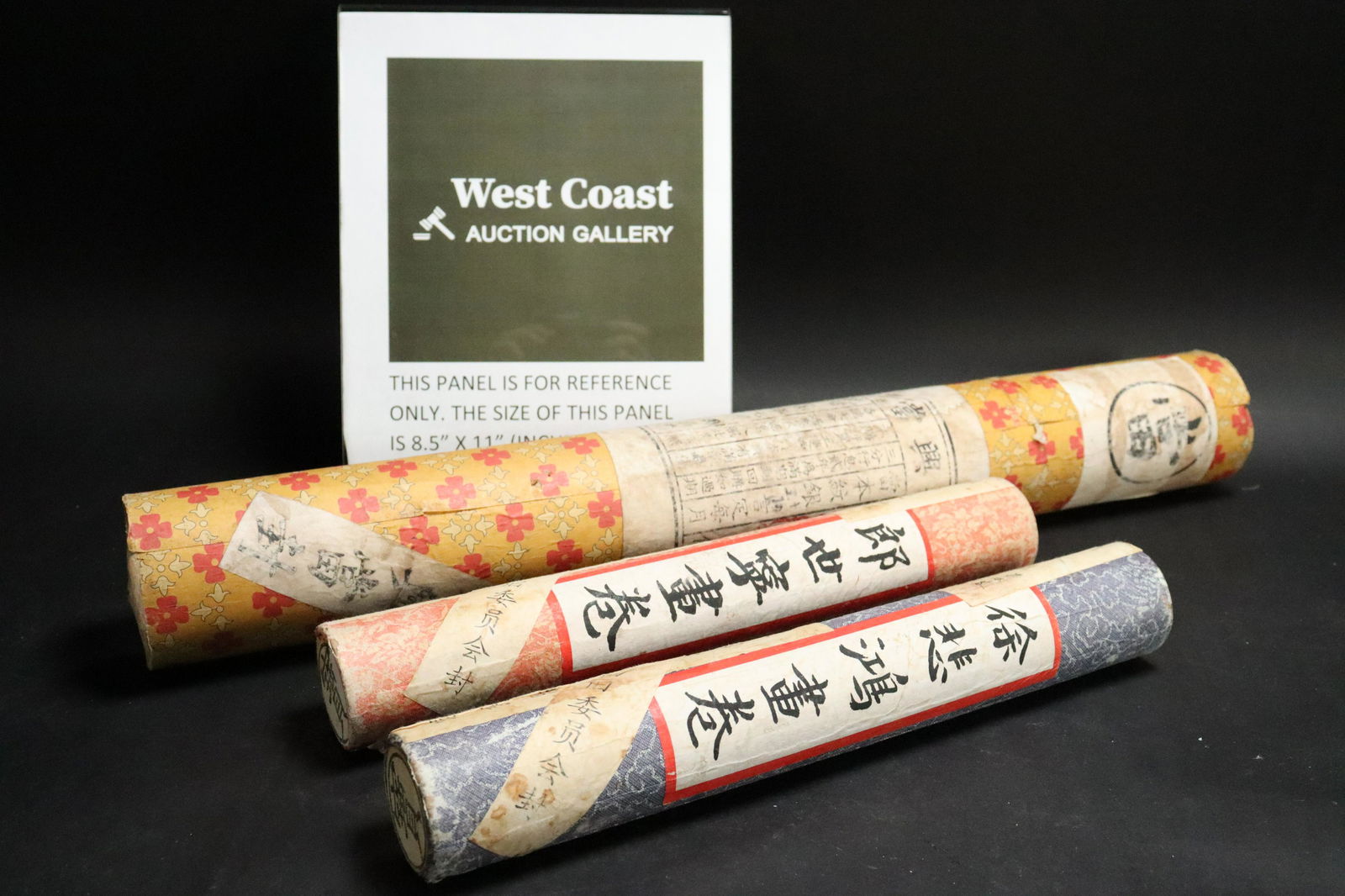 3 pcs Chinese scrolls in tube (1 of 7)