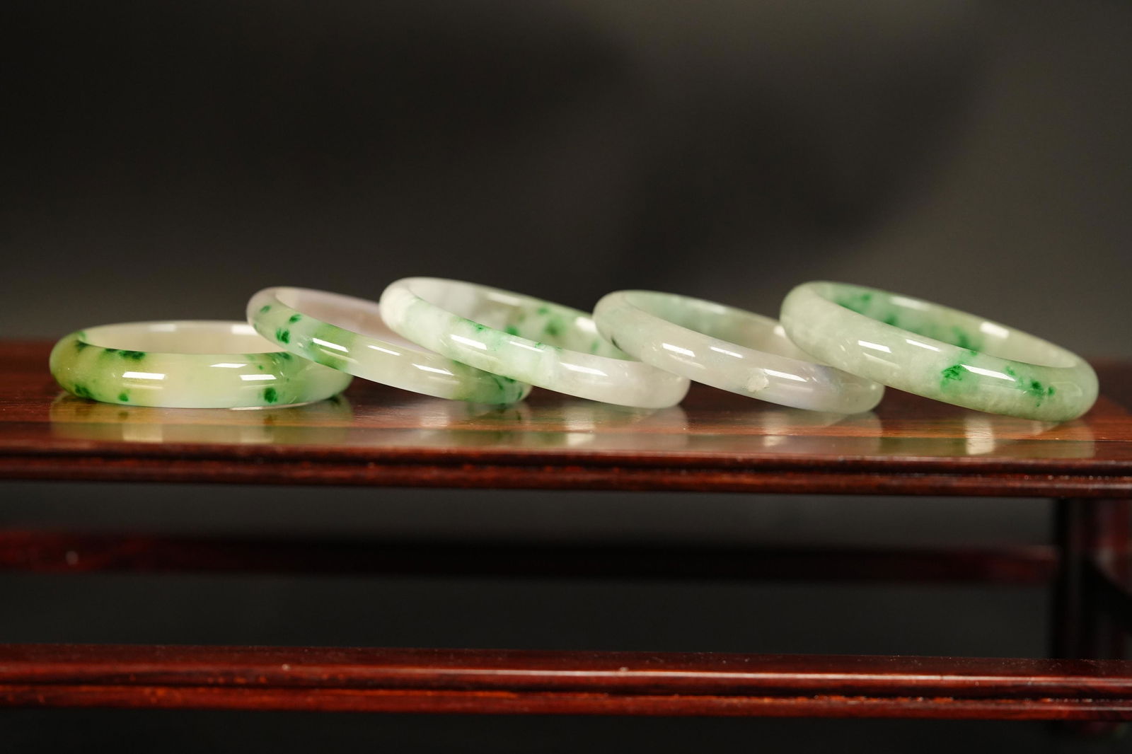 5 pcs Chinese jadeite bangle (1 of 7)