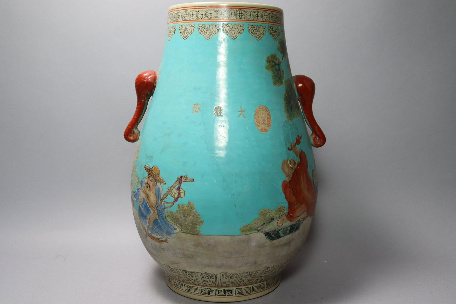 Chinese massive handled vase (1 of 8)