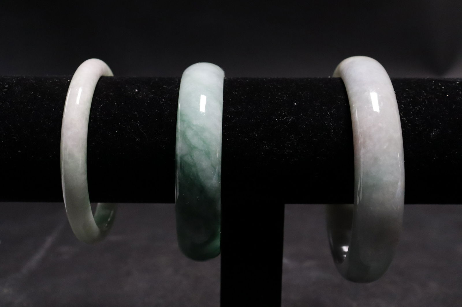 3 pcs Chinese jadeite bangles (1 of 6)