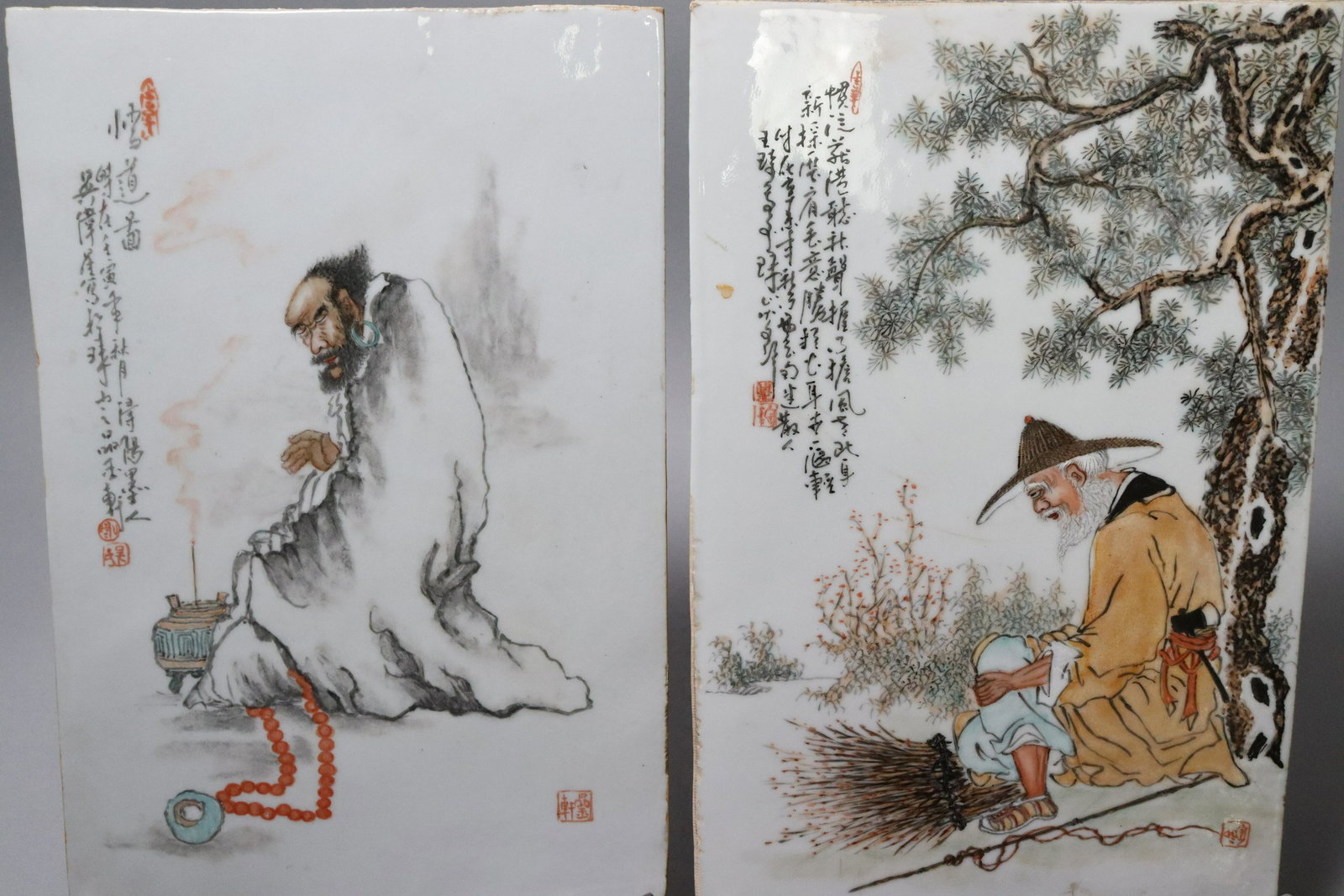 2 pcs Chinese porcelain plaques (1 of 8)