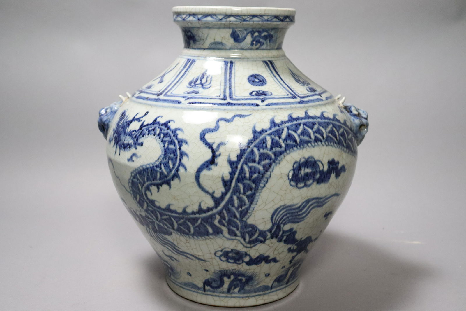 Chinese large b/w jar (1 of 7)