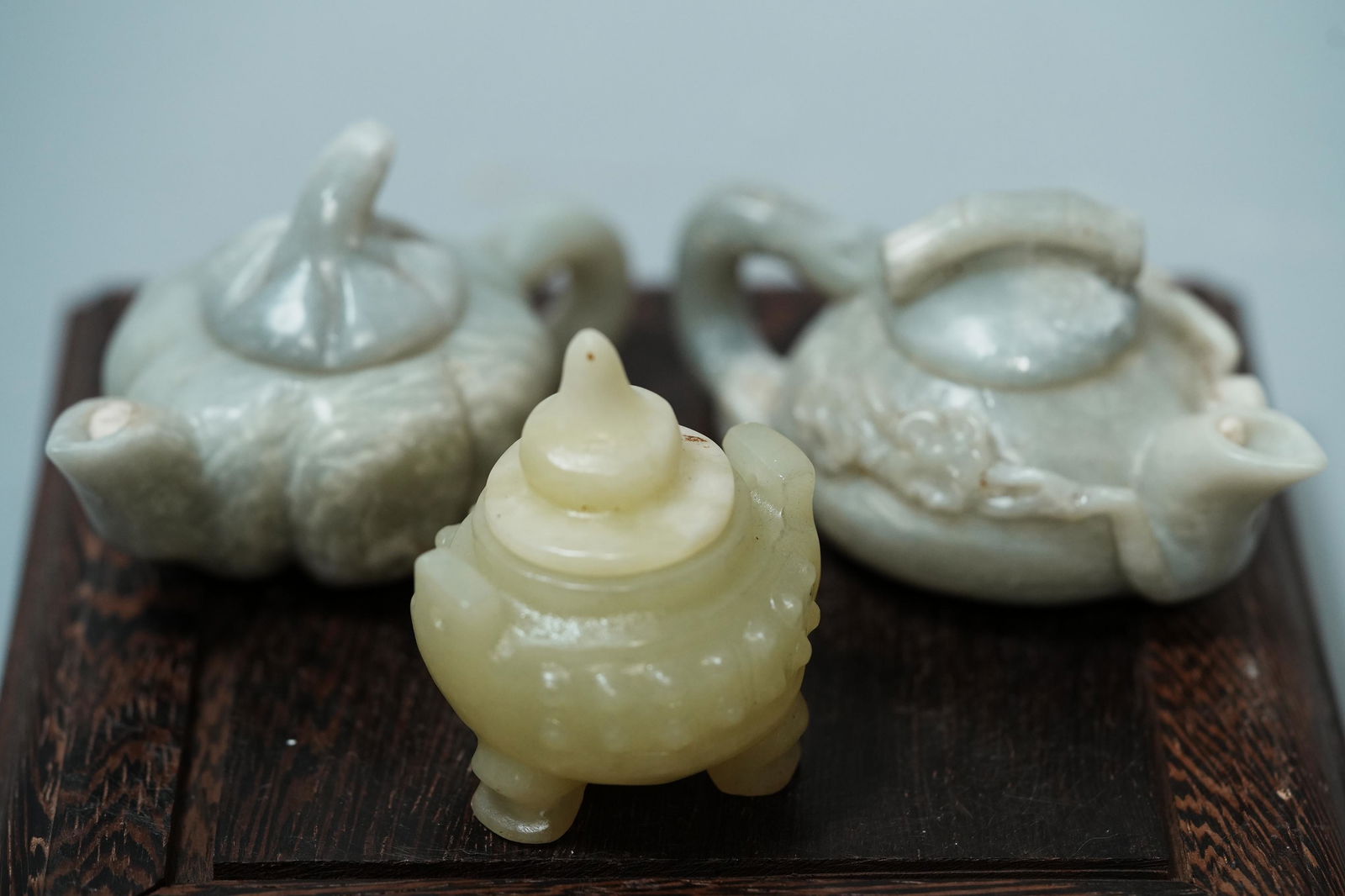 3 pcs Chinese jade teapot (1 of 8)