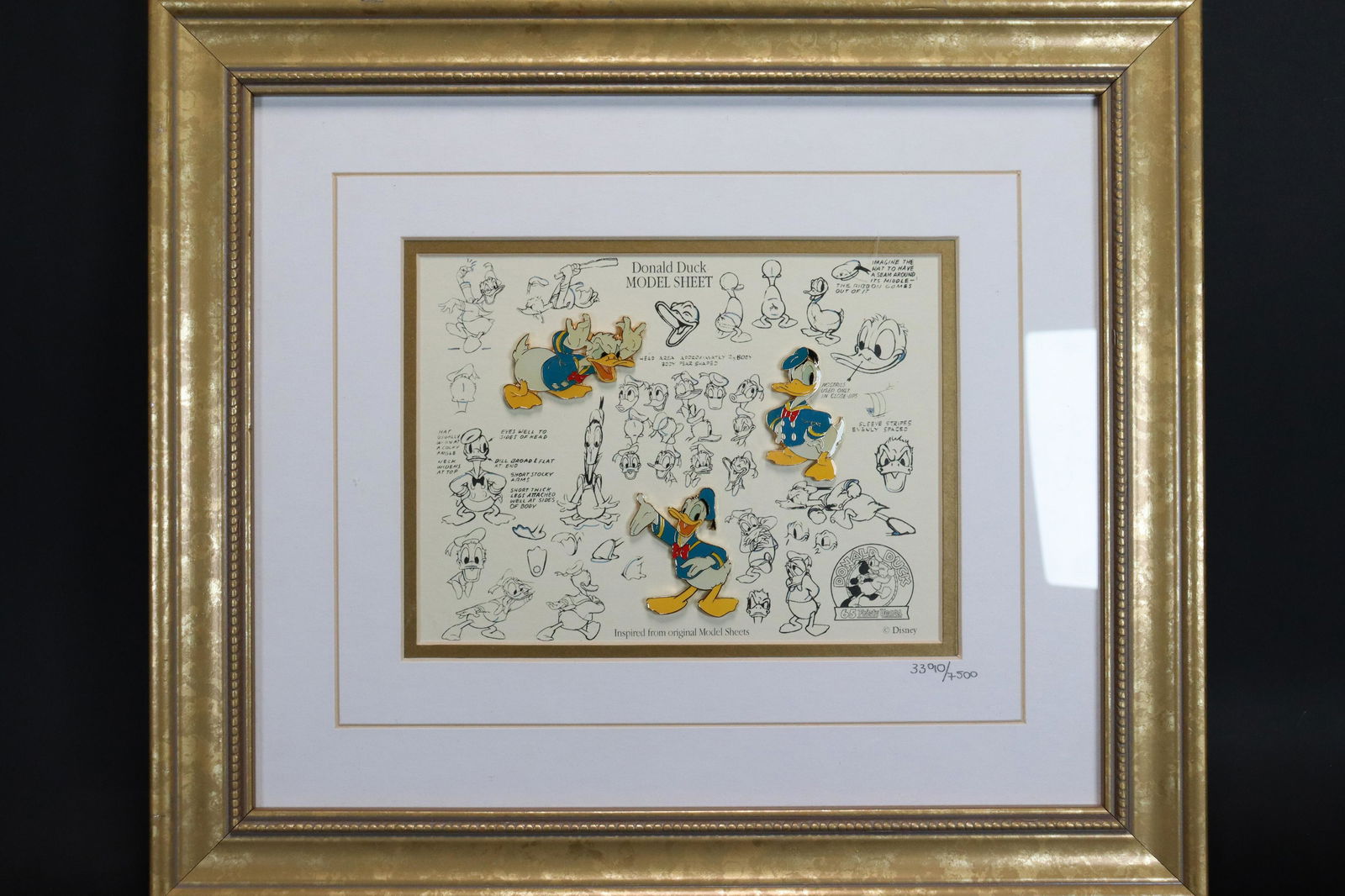 Donald Duck model sheet (1 of 7)