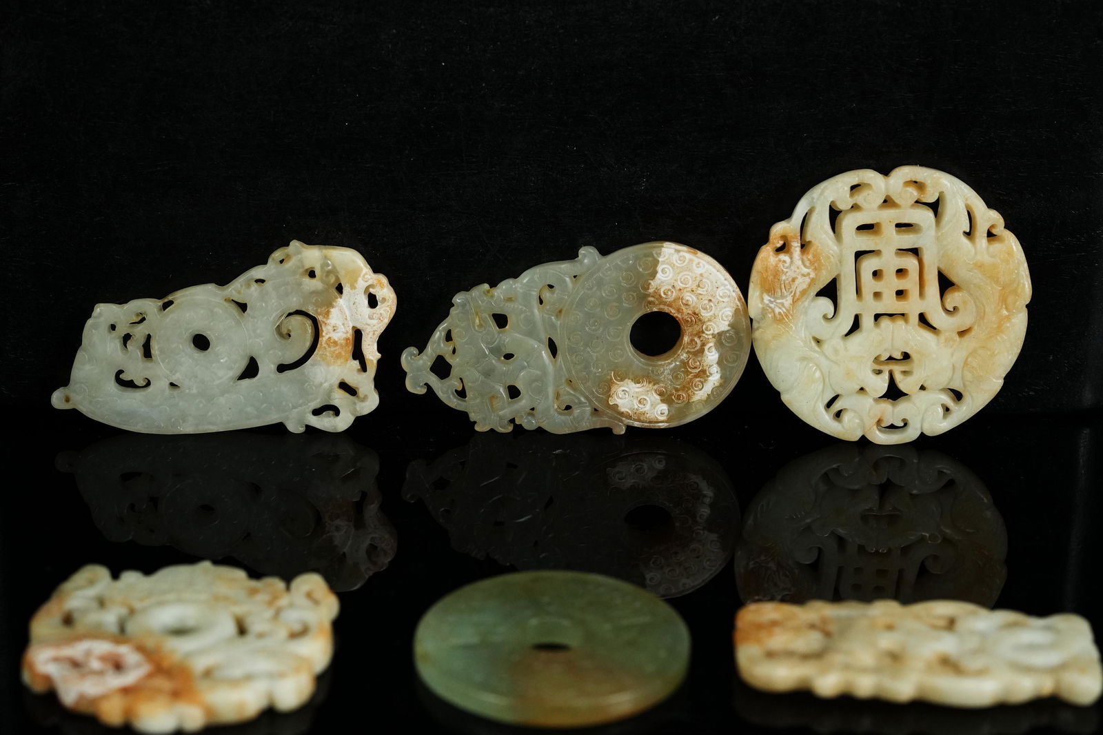 6 pcs Chinese jade (1 of 7)