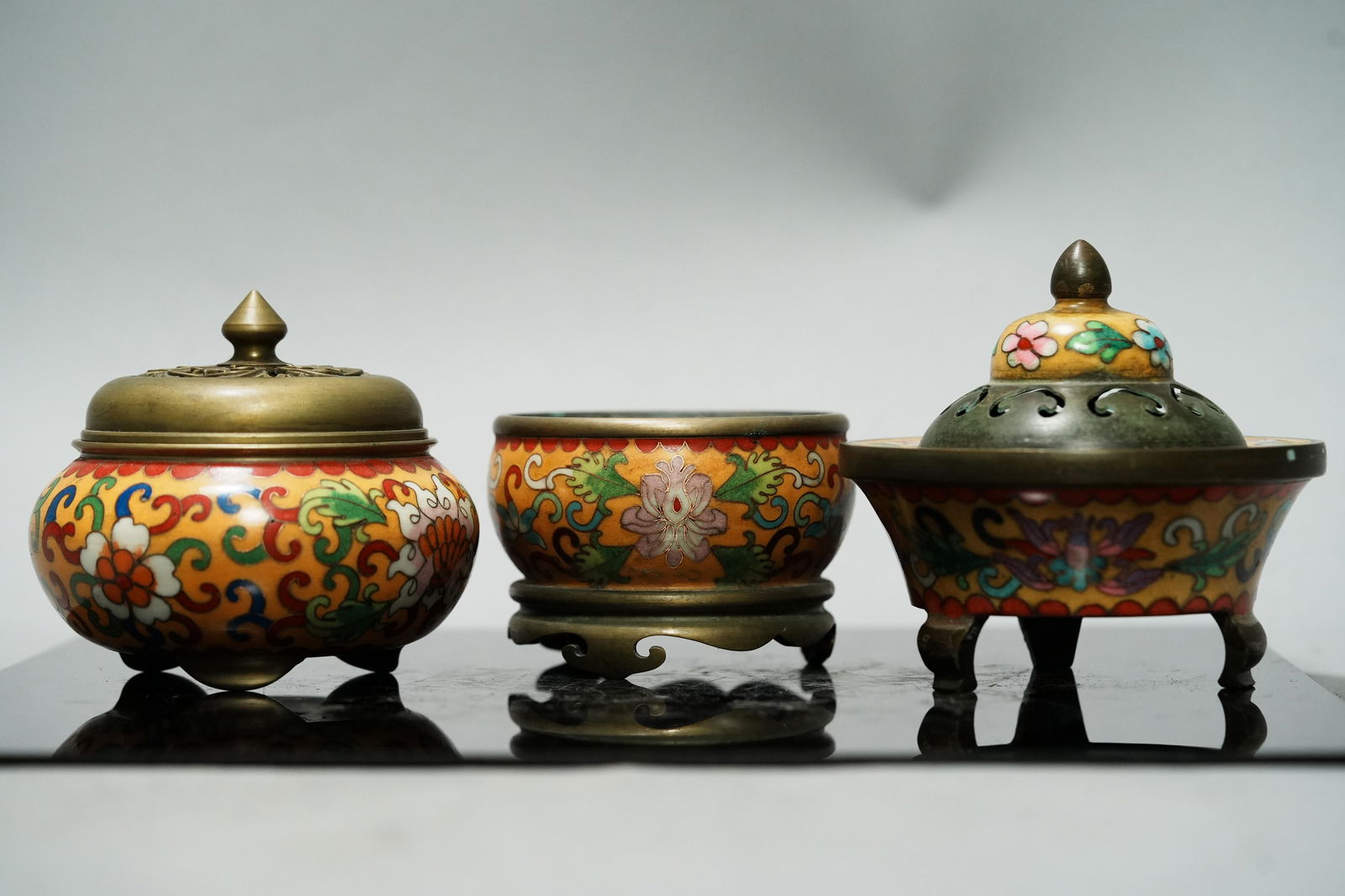 3 pcs Chinese bronze censers (1 of 7)