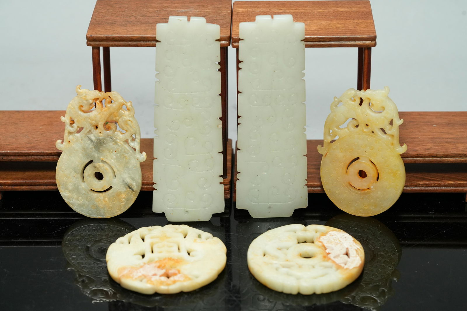 6 pcs Chinese fine jade (1 of 7)