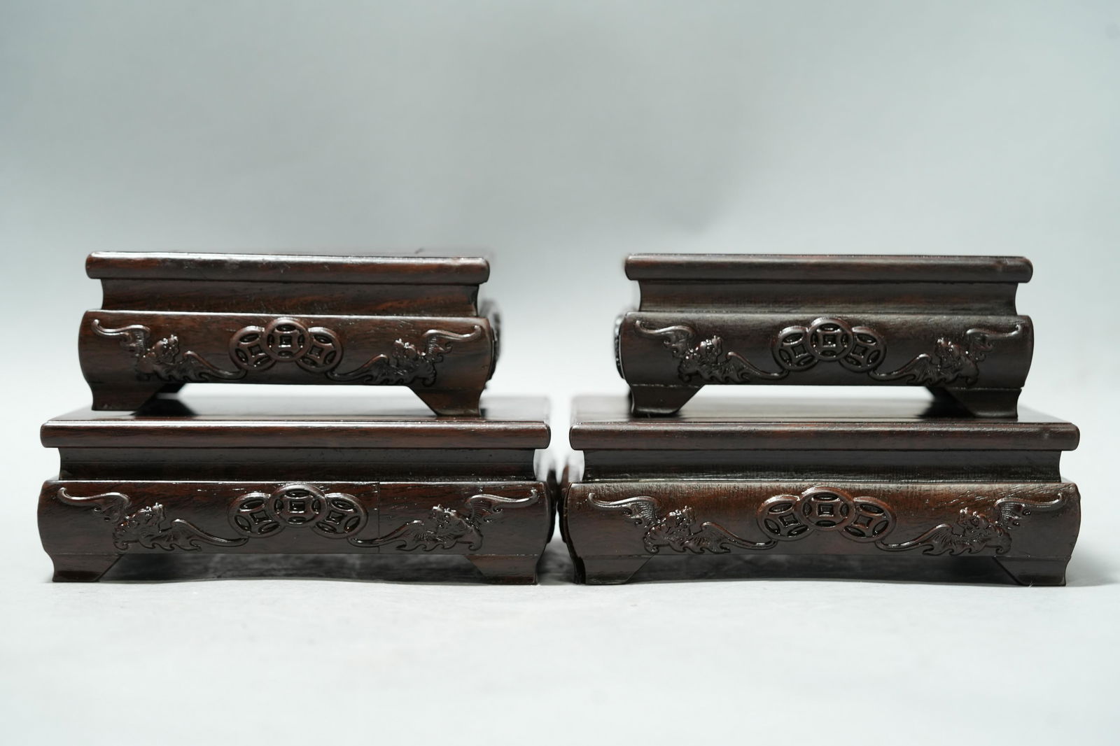 4 pcs Chinese wooden stands (1 of 7)