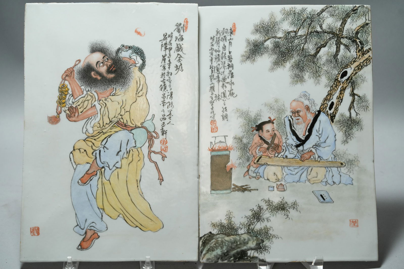 2 pcs Chinese porcelain plaques (1 of 7)