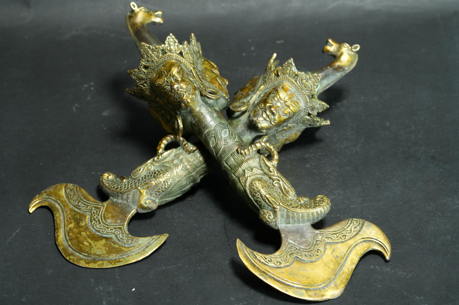 Tibetan gilted brass item (1 of 6)