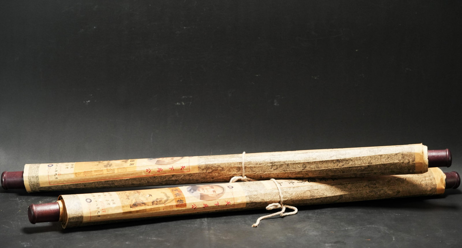 2 pcs Chinese long scrolls (1 of 10)