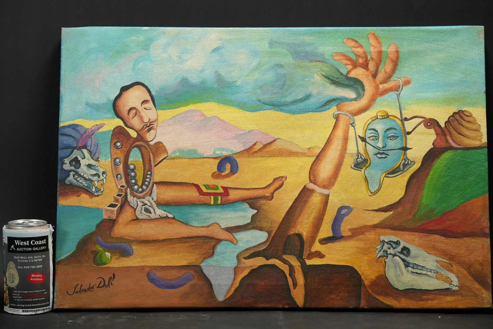 Salvador Dali oil on canvas (1 of 6)