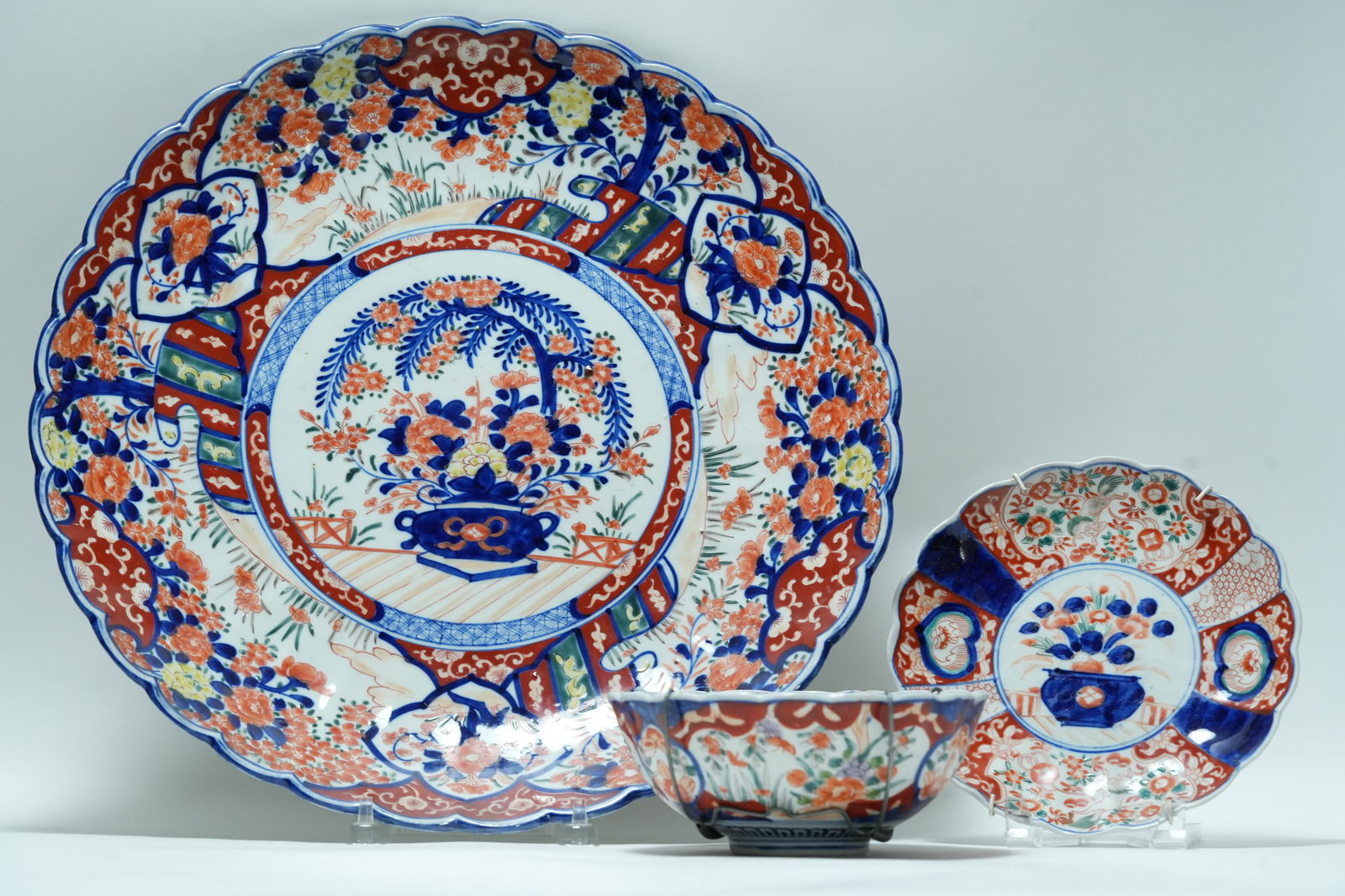 3 pcs Japanese imari porcelain (1 of 7)