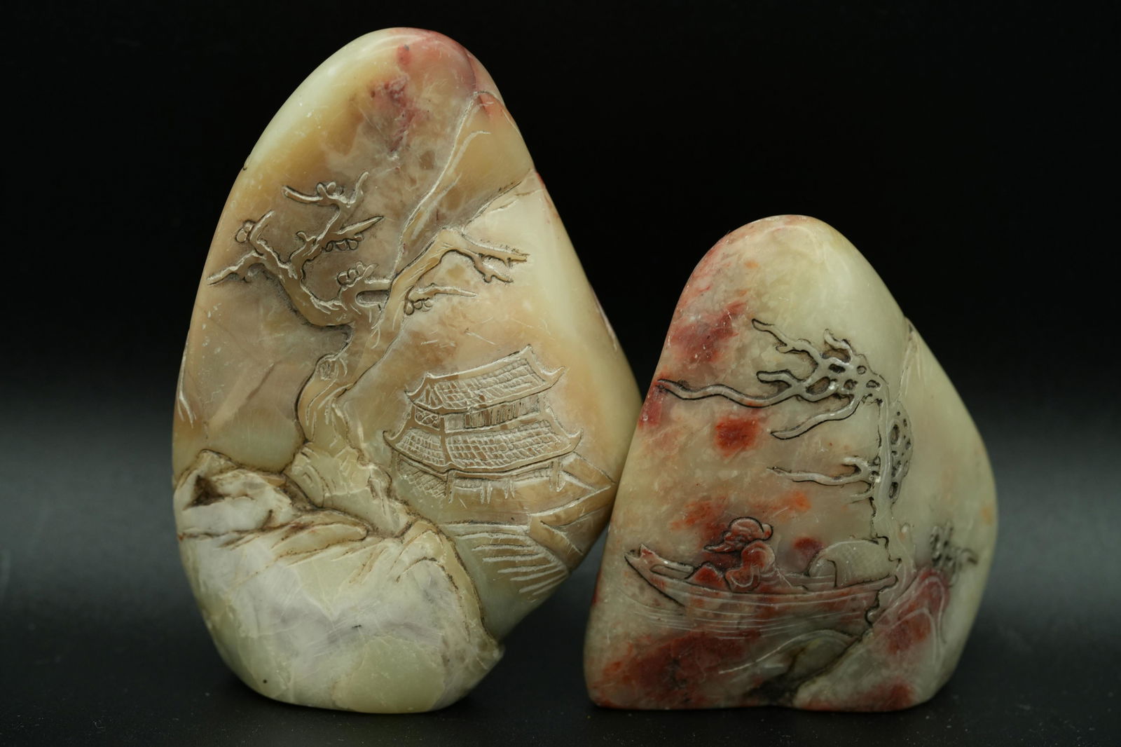 2 pcs Chinese soapstone seal (1 of 7)