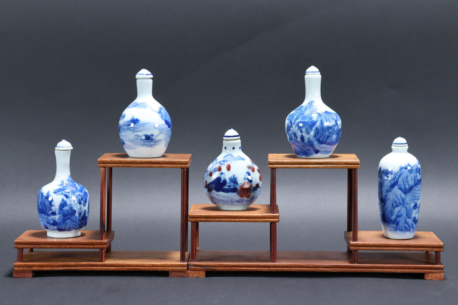 5 pcs Chinese snuff bottles (1 of 7)