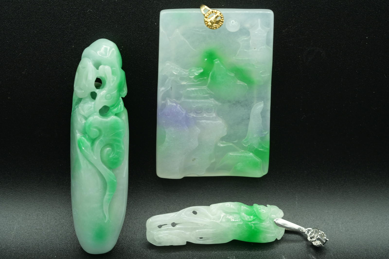 3 pcs Chinese jadeite items (1 of 7)