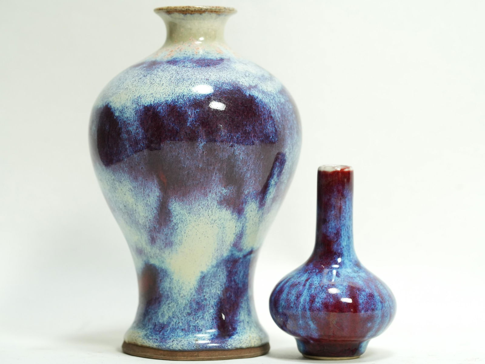 2 pcs Chinese purple vase (1 of 7)