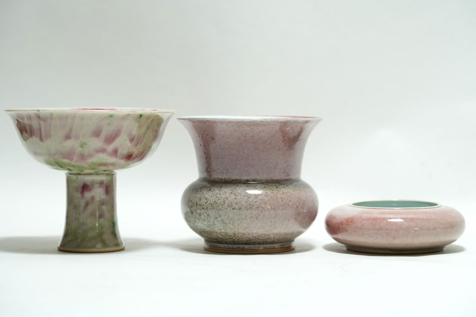 3 pcs Chinese red porcelains (1 of 7)