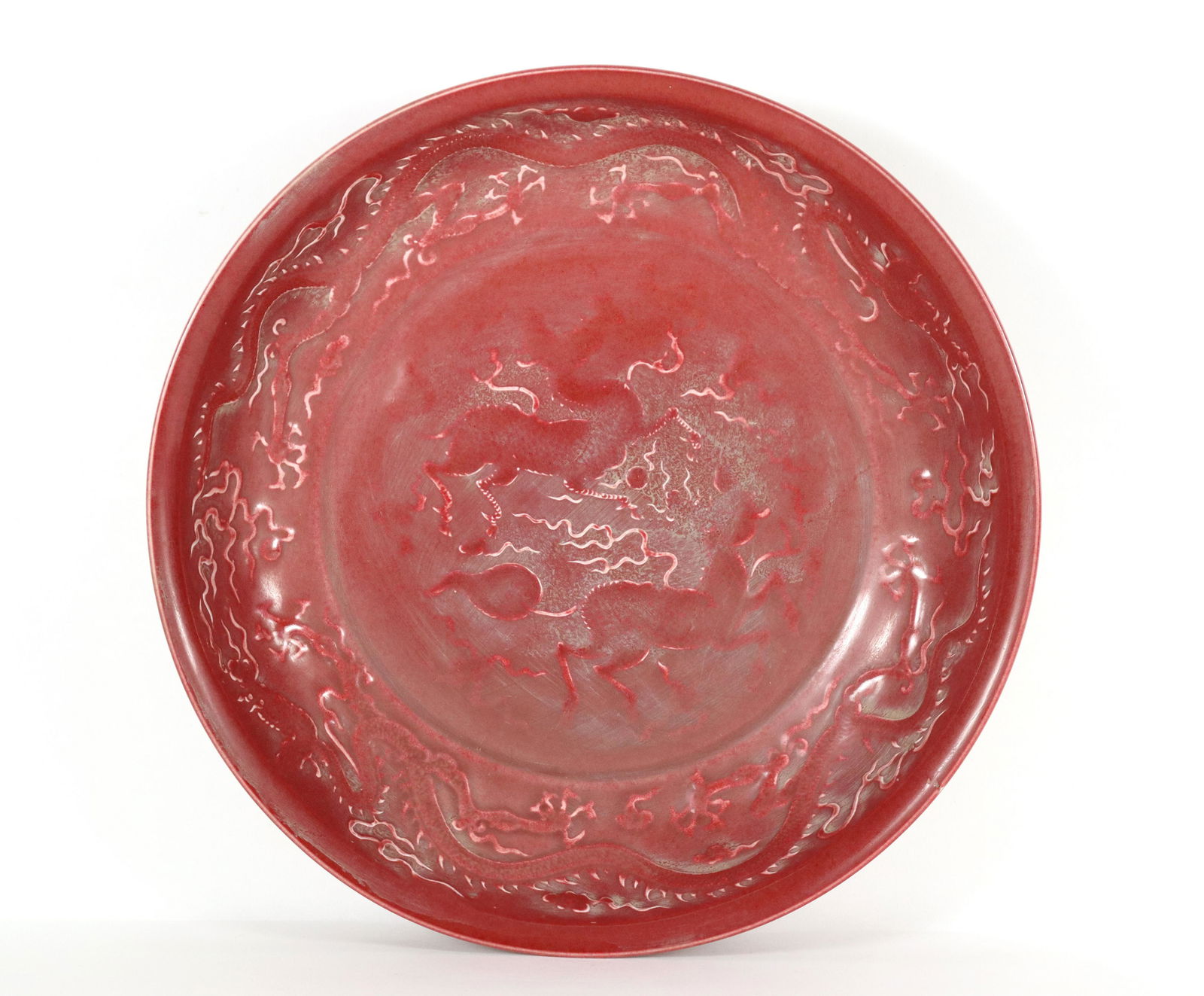 Chinese large red plate (1 of 7)