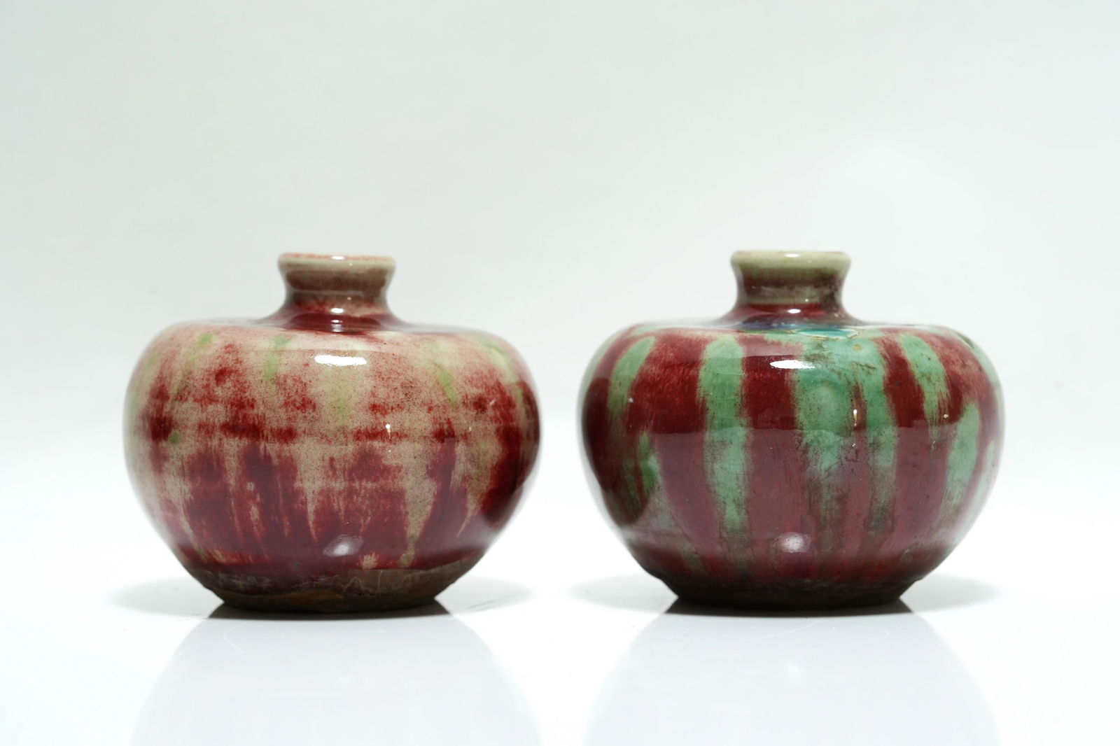 2 pcs Chinese red vase (1 of 7)