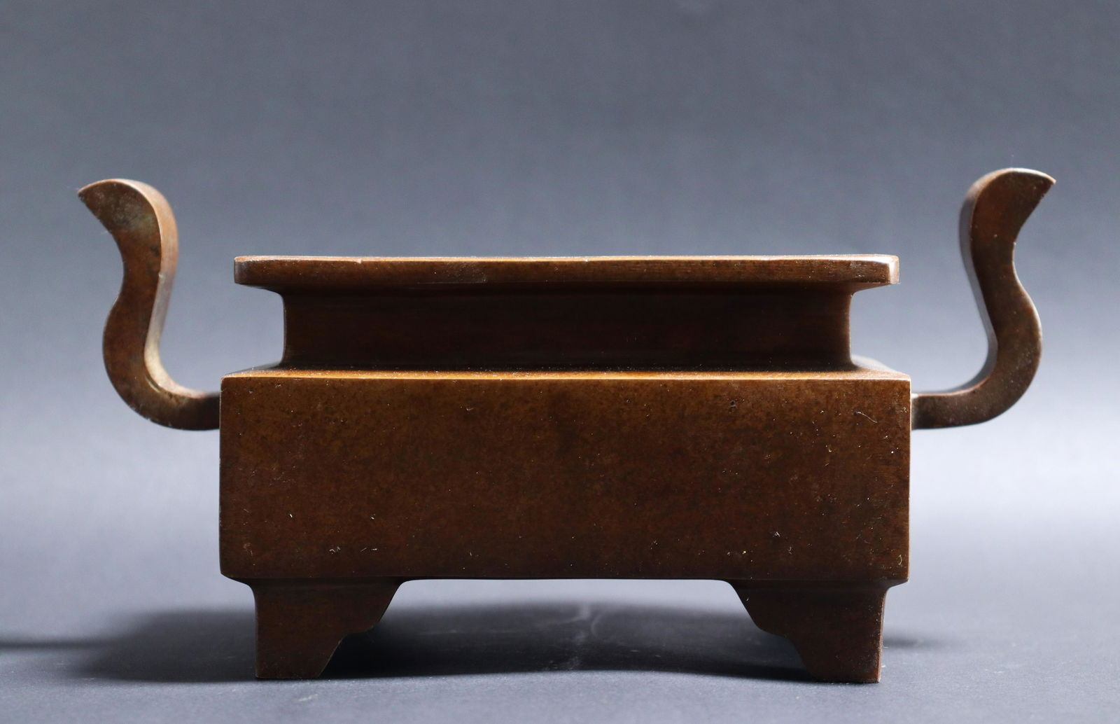 Chinese handled bronze censer (1 of 7)